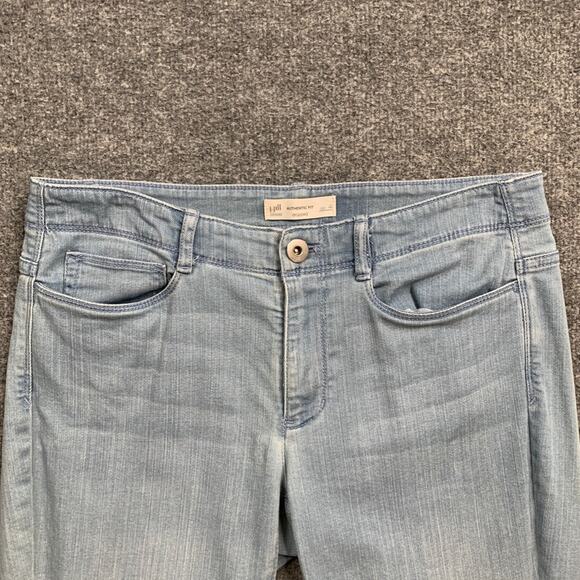 J Jill Jeans Womens 4 Denim Authentic Fit Cropped Stretch Frayed Fringe Hem - Picture 4 of 14